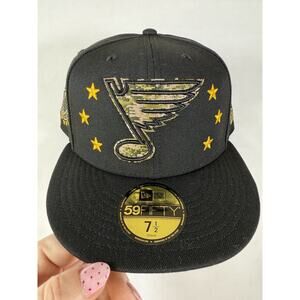 Men's New Era Black St. Louis Blues Military Appreciation Digital Camo Stars